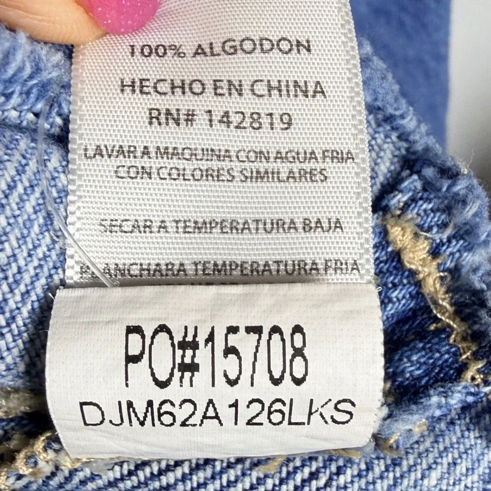 Dear John Lakeside Cropped Denim Jacket Raw Hem Utility Blue Medium